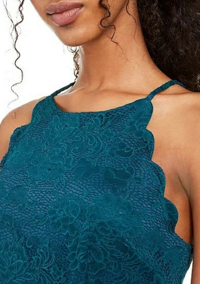 BCX Juniors Scalloped Lace Fit Evergreen - Picture 2 of 4